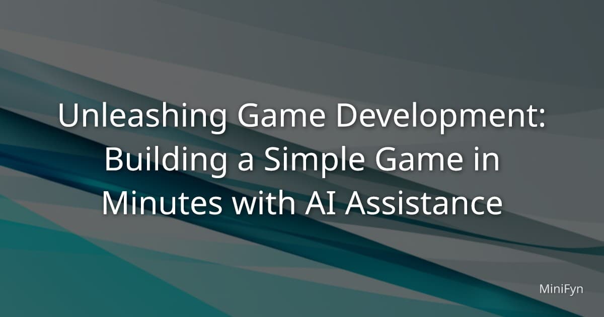 Unleashing Game Development: Building a Simple Game in Minutes with AI Assistance